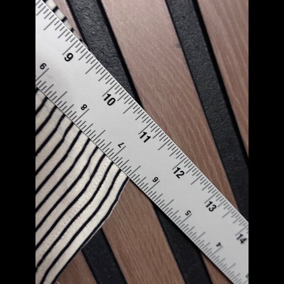 New Motherhood Dress Small Womens Ruched Black White Round Neck Stretch Midi - Picture 4 of 7